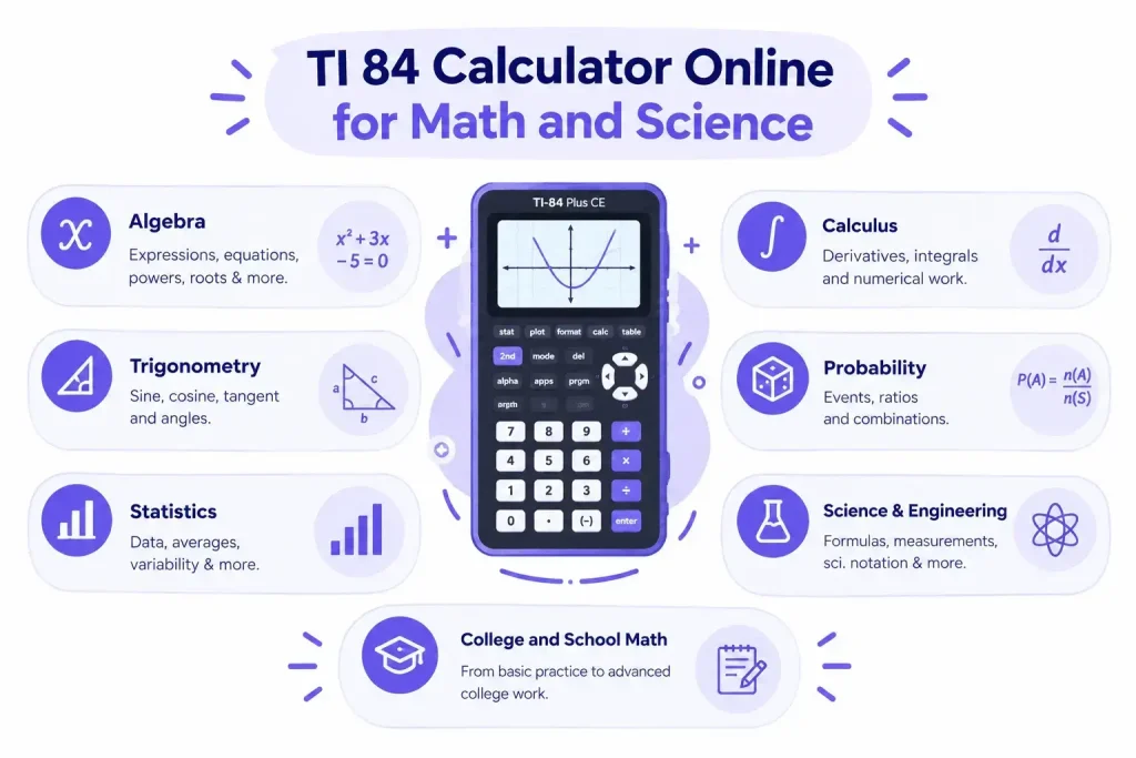TI 84 Calculator Online for Math and Science
