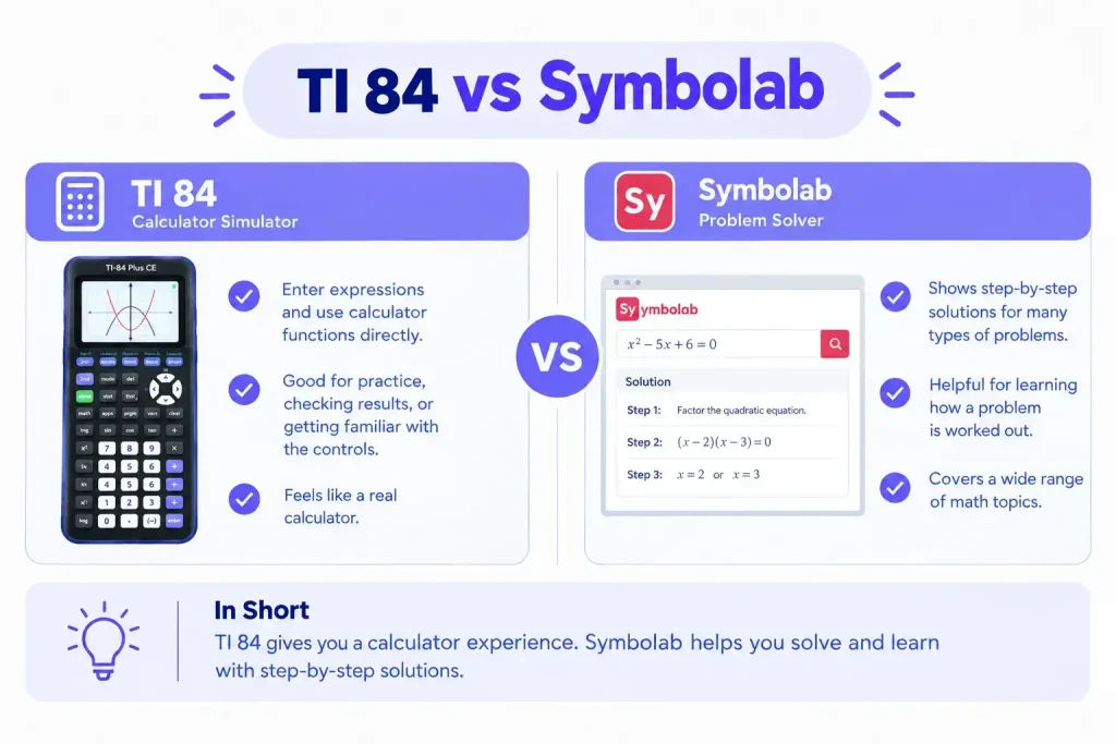 TI 84 vs Symbolab