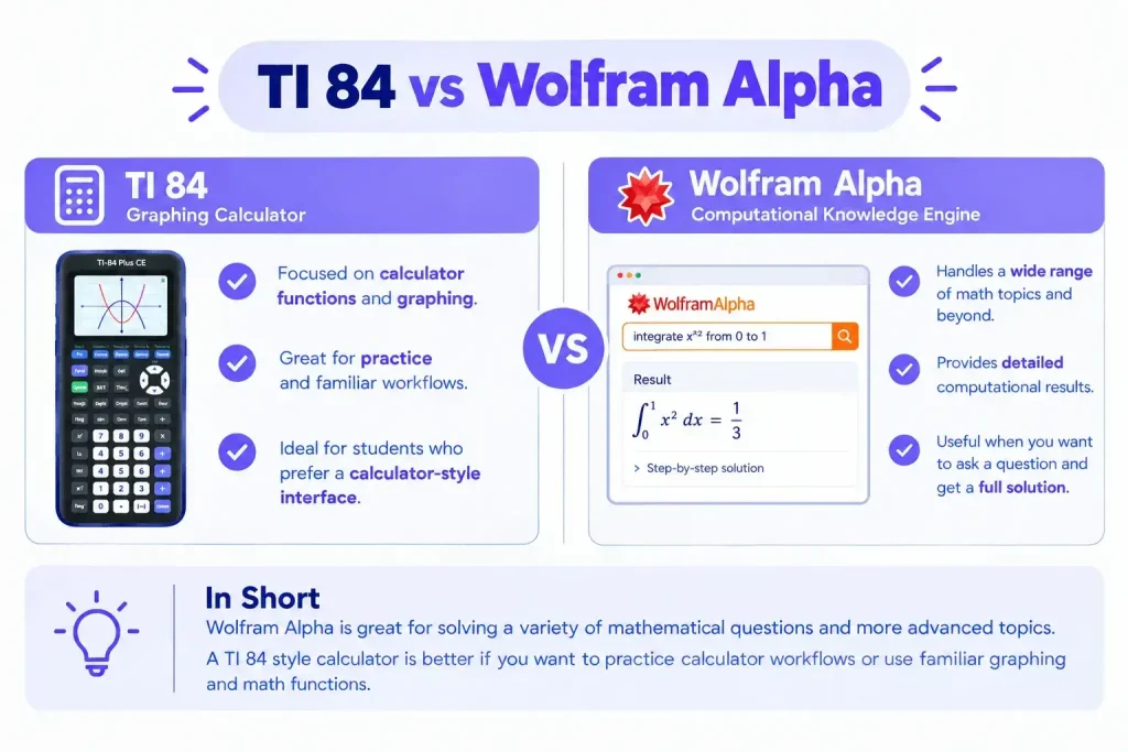 TI 84 vs Wolfram Alpha