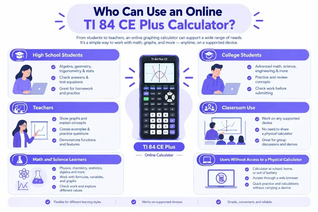 Who Can Use an Online TI 84 CE Plus Calculator